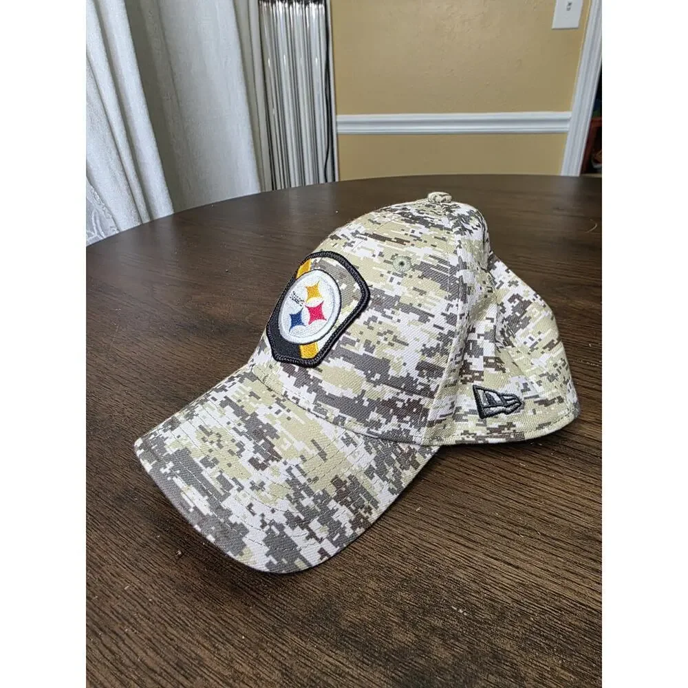 Pittsburgh Steelers New Era‎ 9Twenty Camo WOMEN'S Adjustable Hat Cap EUC CLEAN